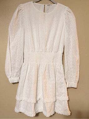 Splendid x Cellajaneblog whithe eyelet  Mini Dress Sz Small